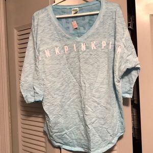 TAGS STILL ON! size large PINK half sleeve tee